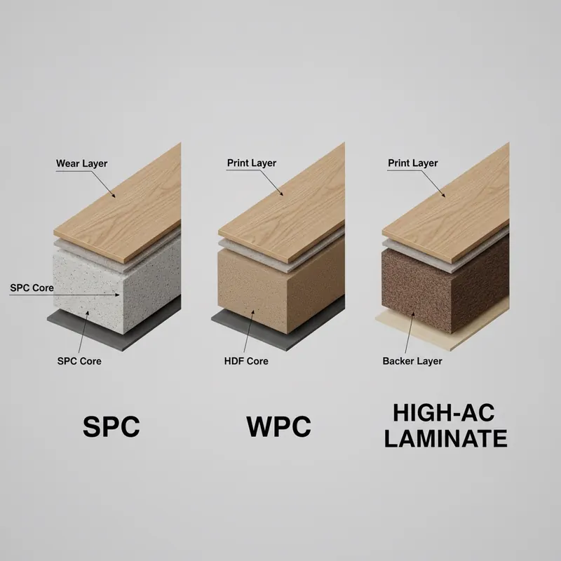 Flooring Core Technology Compared: SPC vs. WPC vs. Laminate