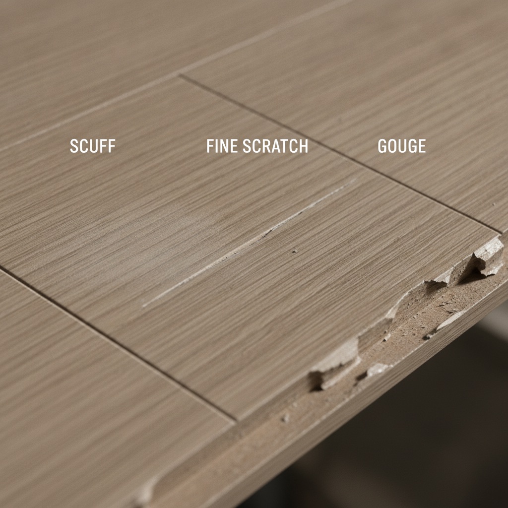 Visual Guide: Scuff vs. Scratch vs. Gouge