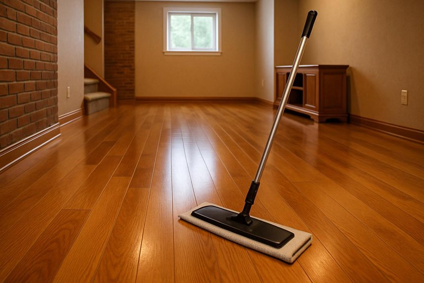 basement hardwood floor maintenance