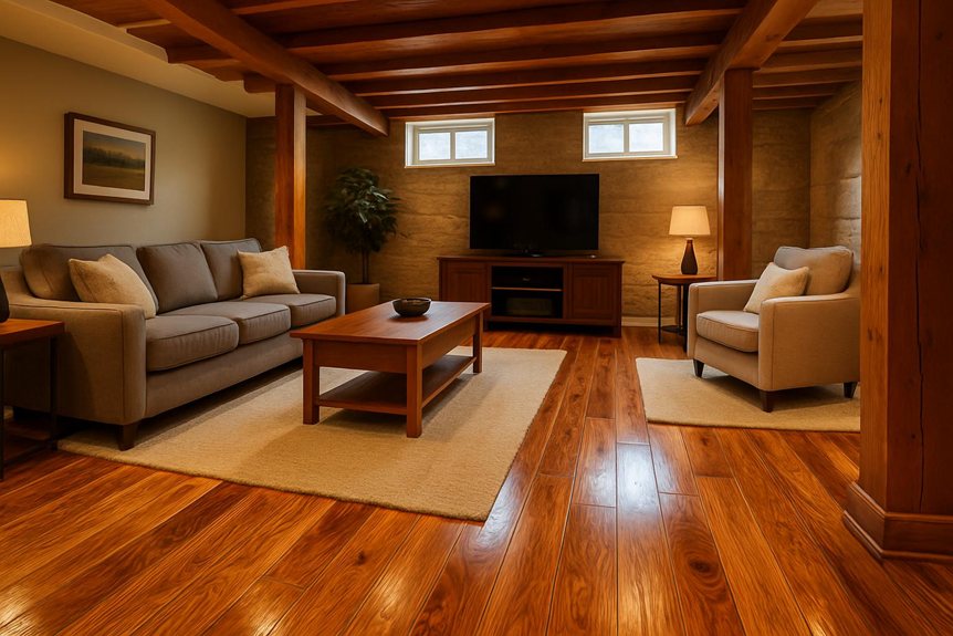 basement hardwood flooring benefits