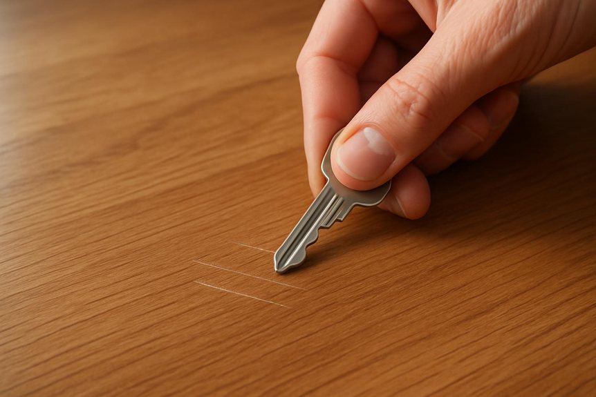 scratch test wood finish