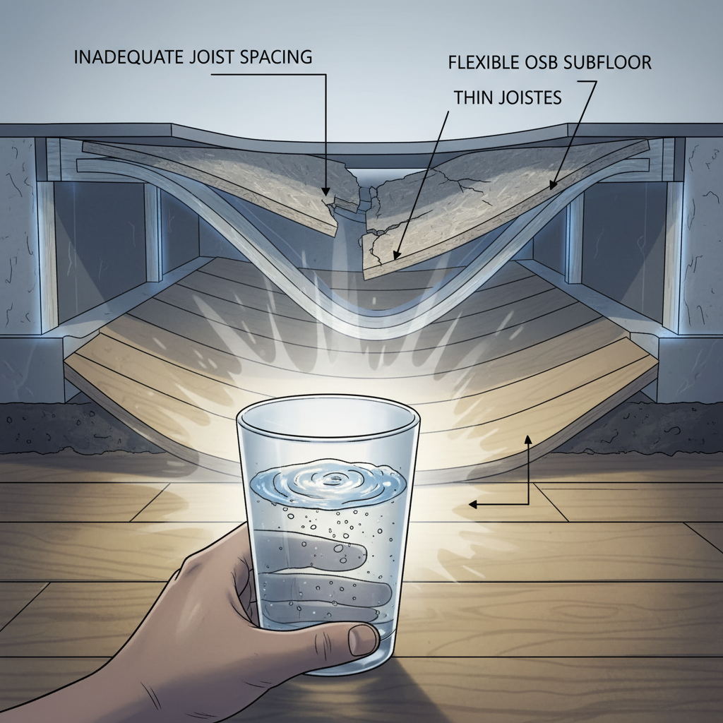 Diagnosing a Flimsy Floor: The Water Glass Test